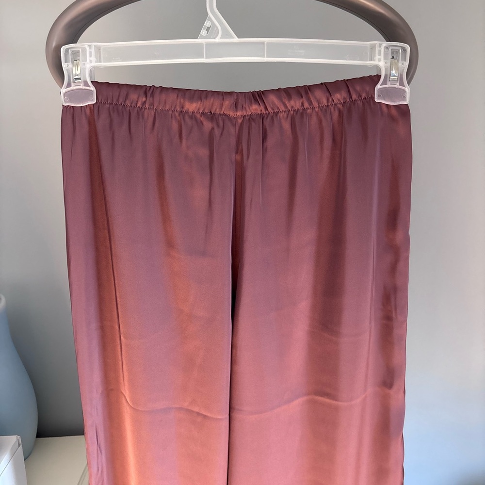 BWNT Dynamite Leo satin pants in rose taupe / dusty rose XS - Picture 11 of 12